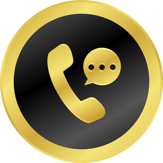 Gold Phone Call Icon